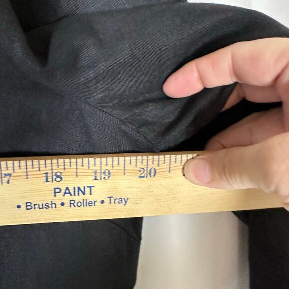 Tommy Bahama Au Natural 3/4 Sleeve Black Linen Tunic M Embroidered Beaded Boho - Picture 9 of 10